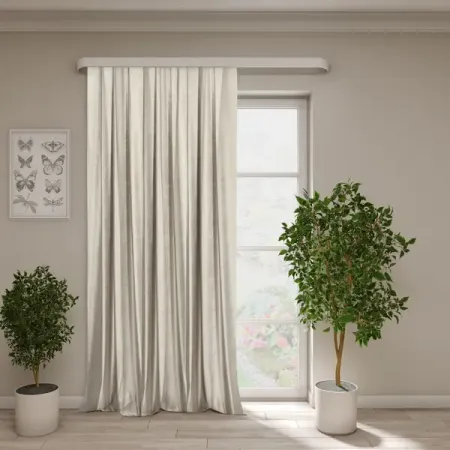 Штора на ленте Сияние 200x280 см цвет светло-бежевый