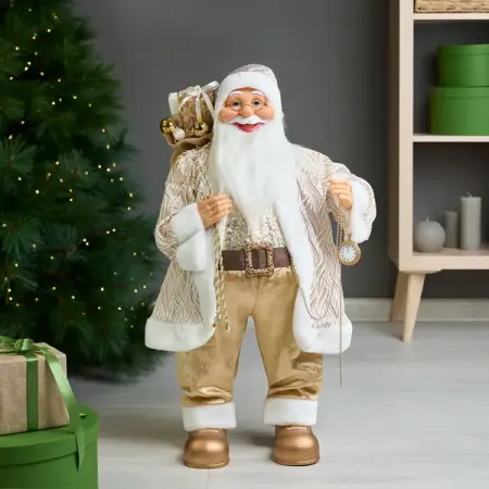 Фигура декоративная KREAFORTA Санта 80 см шампань