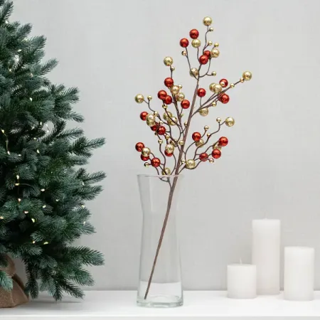 Ветка декоративная KREAFORTA Ягоды 59 см красный