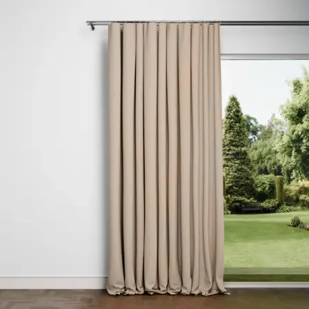 Штора на ленте Дэмус 200x280 см цвет песочный штора портьерная на шт ленте legrand гамма шенилл 200х280см шалфей арт 58135134
