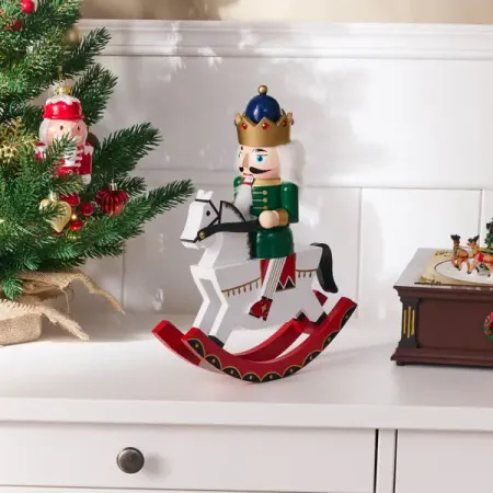 Фигура декоративная KREAFORTA Щелкунчик 30 см зеленый