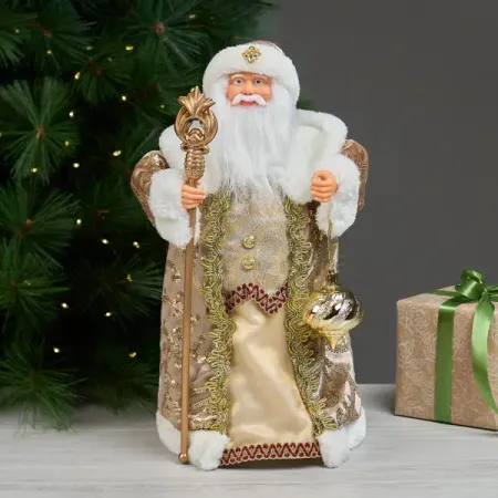 Фигура декоративная KREAFORTA Дед Мороз 40 см коричневый