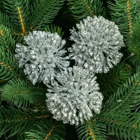 Украшение декоративное KREAFORTA Цветы 25 см серый