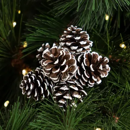 Ветка декоративная KREAFORTA Шишки 14 см белый