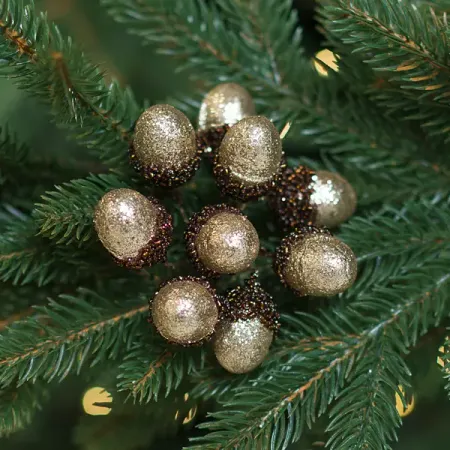 Ветка декоративная KREAFORTA Дикая роза 12.5 см золотой