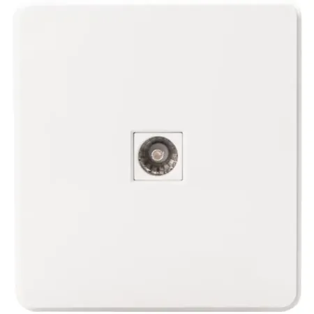 Розетка телевизионная встраиваемая Kranz Round с заземлением цвет перламутр силиконовая крышка для чашки waasoscon round silicone cup lid