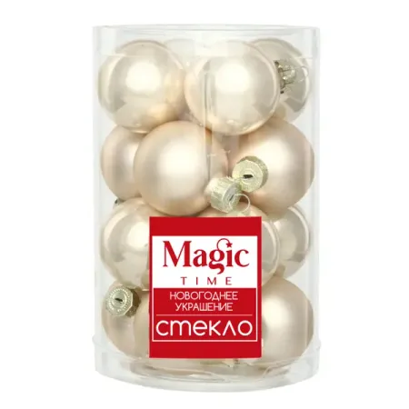 Набор елочных шаров ø3 см стекло шампань 20 шт. елочных шаров новогодних чудес черное золото 4 шт 6 см пластик 7582542