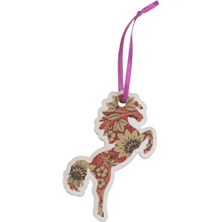 Елочная игрушка Домашняя кухня «Лошадка хохлома 2», 8.6x6.4 см, дерево, цвет золотой хельма шпона домашняя фотостудия