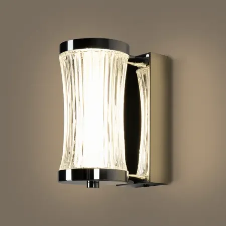 Настенный светильник светодиодный Tubis нейтральный белый свет цвет хром/прозрачный