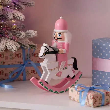 Фигура декоративная KREAFORTA Щелкунчик 30 см розовый