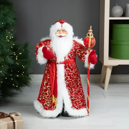 Фигура декоративная KREAFORTA Дед Мороз 60 см красный