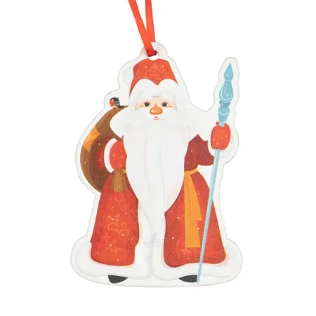 Елочная игрушка Домашняя кухня «Дед Мороз», 7.9x5.4 см, дерево, цвет красный