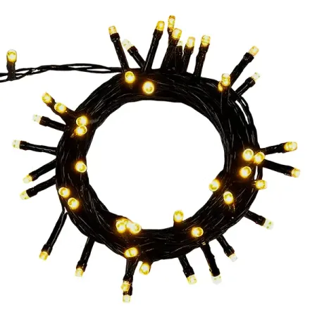 Электрогирлянда комнатная Нить 5 м 50 ламп теплый белый свет 8 режимов работы