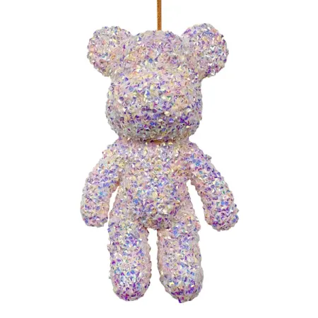 Подвесное украшение Мишка 7x10x17 см розовый