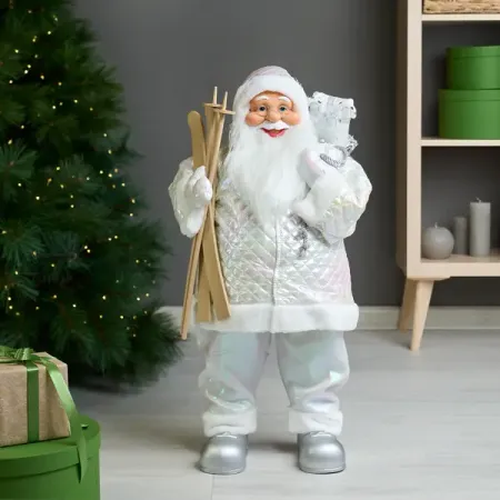 Фигура декоративная KREAFORTA Санта 80 см серый