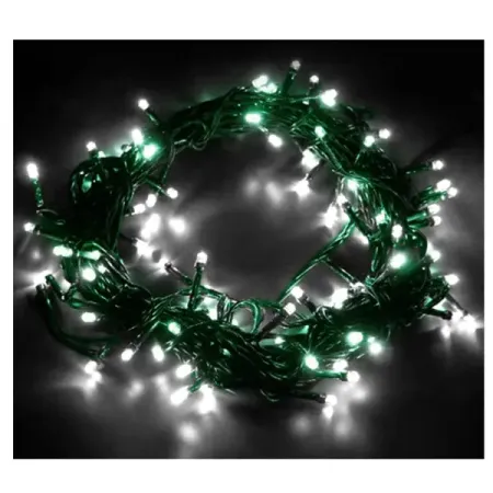 Электрогирлянда комнатная Нить 50 м 500 ламп холодный белый свет 8 режимов работы