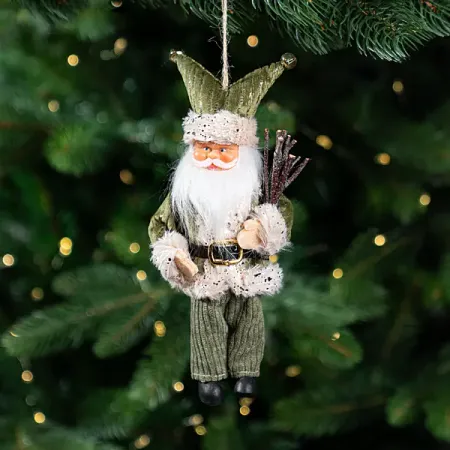 Украшение декоративное KREAFORTA Санта 18 см зеленый