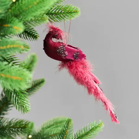 Украшение декоративное KREAFORTA Птица 22 см розовый