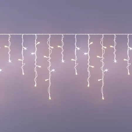 Электрогирлянда светодиодная бахрома 25x0.7 м 440 ламп теплый белый свет