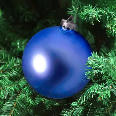 Шар ø20 см пластик синий матовый