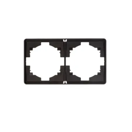 Рамка для розеток и выключателей Kranz Round 2 поста цвет оникс детали настенных выключателей bseed из закаленного стекла