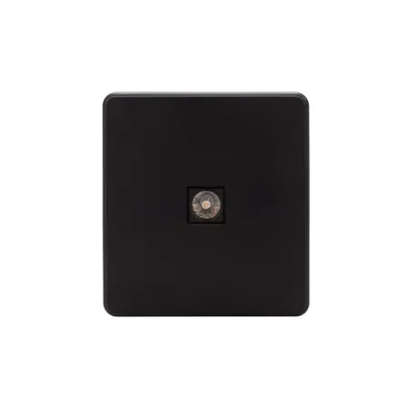 Розетка телевизионная встраиваемая Kranz Round с заземлением цвет оникс 1 шт автомобильная медная розетка 5 контактов 12 см длина линии 6 3 мм