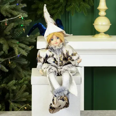 Игрушка Клоун 936385 65/40 см серебряный