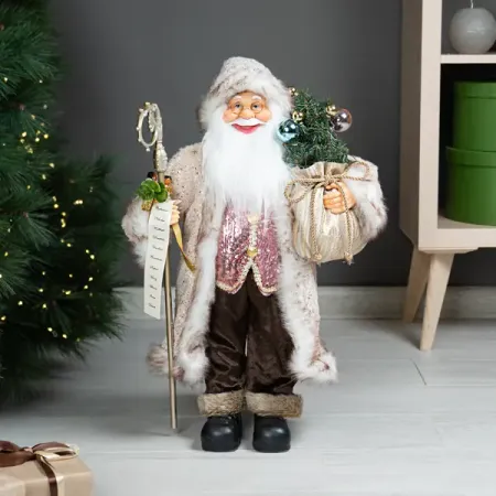 Фигура декоративная KREAFORTA Санта 60 см розовый