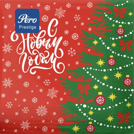 Салфетки Pero Prestige елочка 33х33 см 3сл 20л