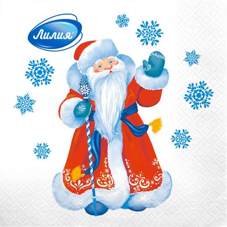 Салфетки Лилия морозко 33х33 см 2сл 20л