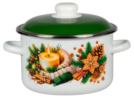Кастрюля Стальэмаль Сочельник эмалированная, 3 л