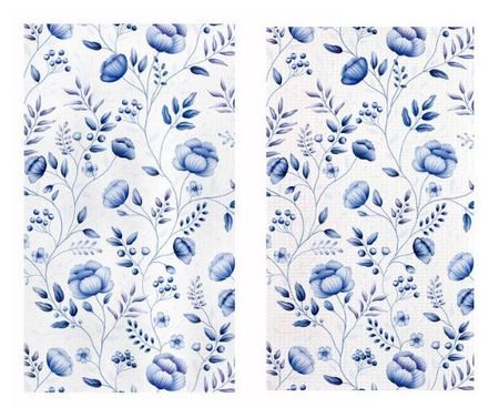 Набор полотенец Verossa Синие цветы 40х70, 2 шт