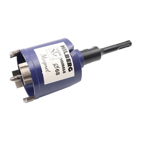 Коронка алмазная по бетону 68 мм SDS-plus Hilberg Laser Magnet с хвостовиком (HMM68)
