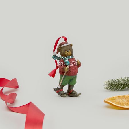 Елочная игрушка Тедди горнолыжник/Teddy Skier