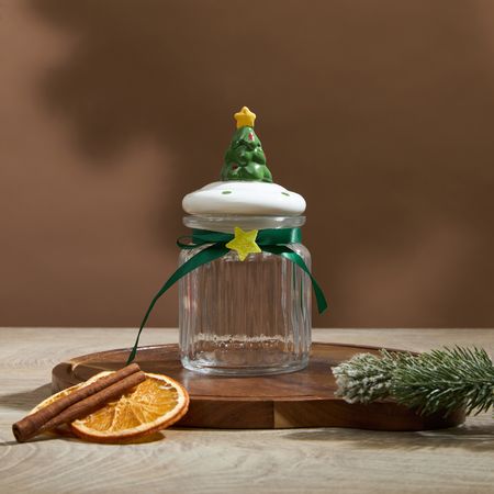 Емкость для хранения Рождественский джем/Christmas jam, елка II рождественский для фотобудки