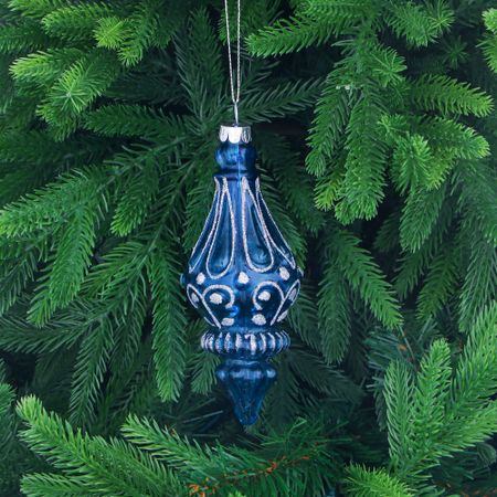 Игрушка ёлочная Yancheng Shiny стеклянная подвесная 6х6х14 см