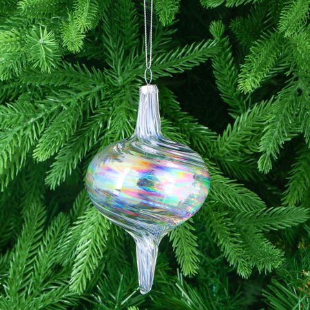 Игрушка ёлочная Yancheng Shiny украшение подвесное стеклянное 8х13 см