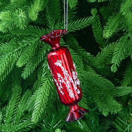 Игрушка ёлочная Yancheng Shiny стеклянная конфета 3х14 см