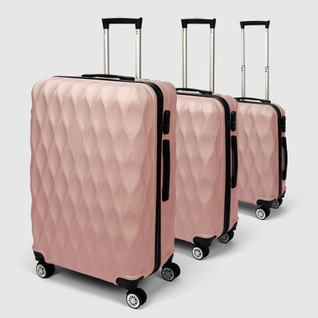 Набор чемоданов Smarter Luggage 3 размеров: 20, 24,28, розовый чемодан smarter luggage из полипропилена 24 абрикосовый 43х27х66 см