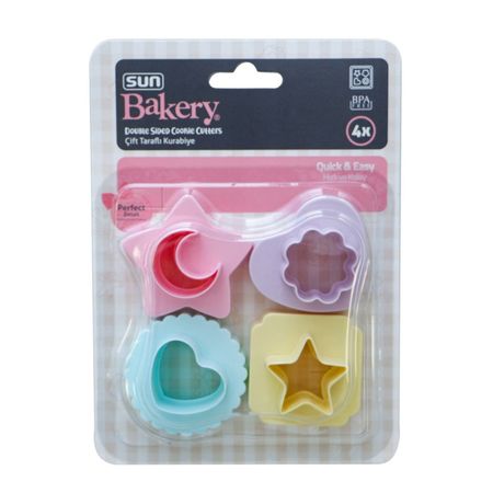 Формочки двусторонние Sun Plastik для печенья 4 штуки