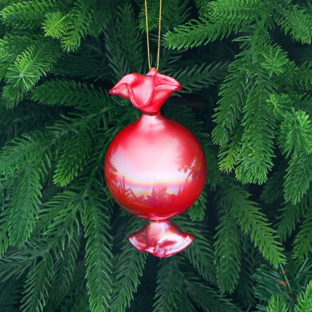 Игрушка ёлочная Yancheng Shiny конфета стеклянная 6х6х11 см