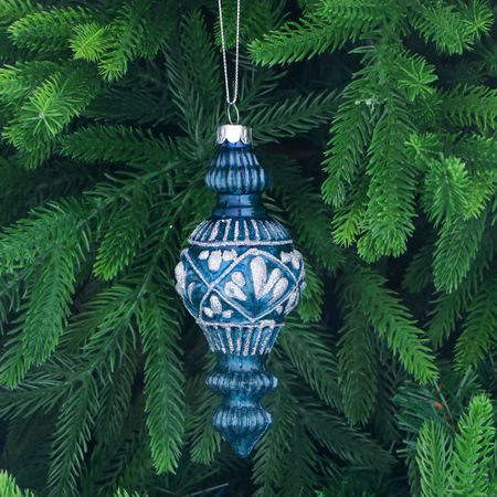 Игрушка ёлочная Yancheng Shiny стеклянная подвесная 5х5х14 см
