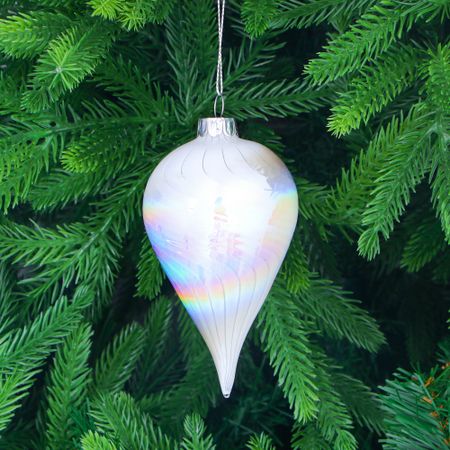 Игрушка ёлочная Yancheng Shiny перламутровая луковка 7х7х12 см