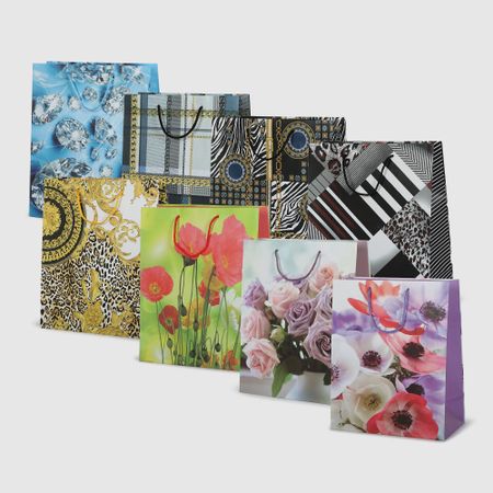 Пакет подарочный Мегамаг ламинированный L 26,4х32,7х13,6 см в ассортименте гс пакет воронеж 18 23 8 бумага