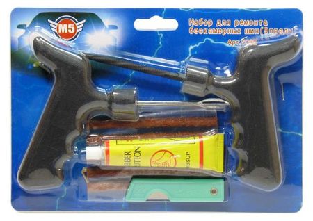 Набор для ремонта бескамерных шин М5, 9 предметов