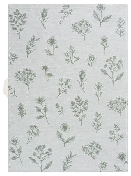 Полотенце кухонное Гербарий зеленый, 5070 см