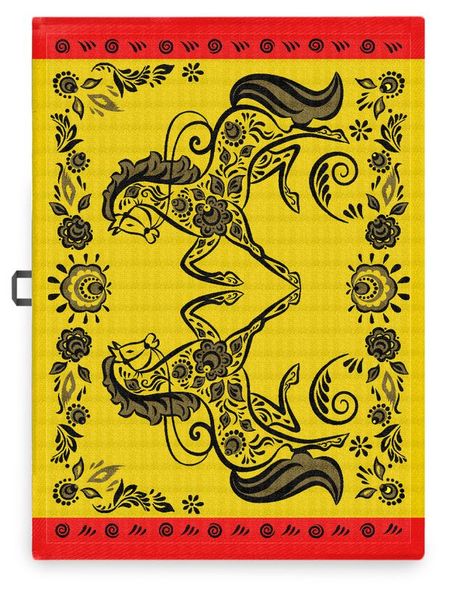 Полотенце Cleanelly Basic Городецкая роспись 100% хлопок, 50х70 см