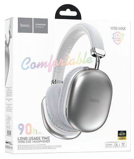 Наушники Hoco W35 Max Joy серебряные