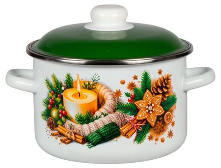 Кастрюля Стальэмаль Сочельник эмалированная, 4 л