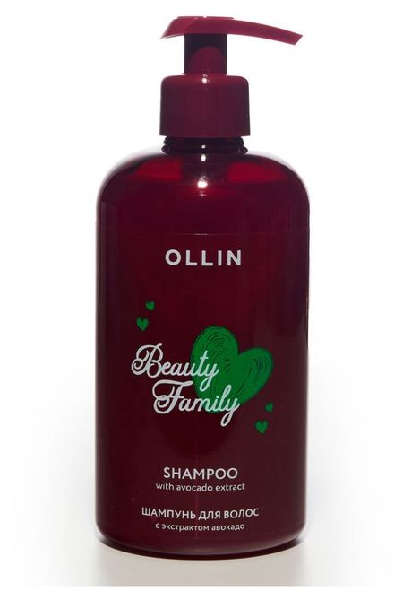 Шампунь для волос Ollin Beaty Family с экстрактом авокадо, 500 мл
